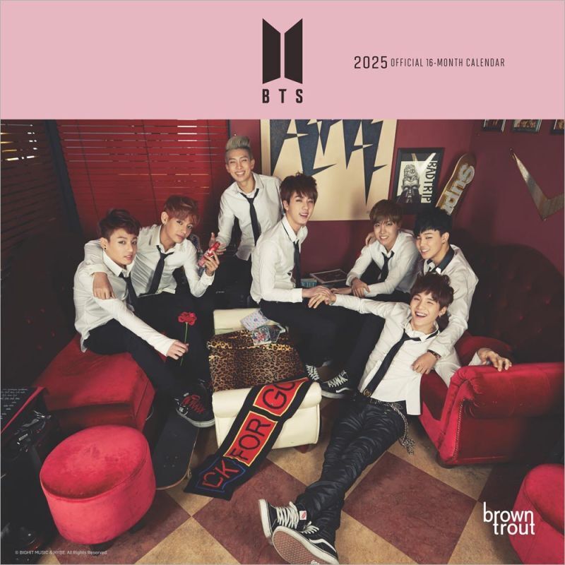 Browntrout BTS OFFICIAL 2025 7 x 7 Mini Calendar
