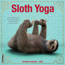 Load image into Gallery viewer, Willow Creek Sloth Yoga 2025 7&quot; x 7&quot; Mini Wall Calendar

