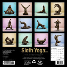 Load image into Gallery viewer, Willow Creek Sloth Yoga 2025 7&quot; x 7&quot; Mini Wall Calendar
