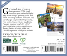 Load image into Gallery viewer, Willow Creek America the Beautiful 2025 6.2&quot; x 5.4&quot; Box Calendar
