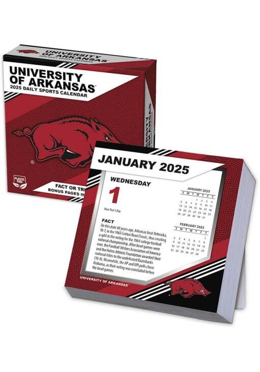 Turner Arkansas Razorbacks 2025 Daily Box Calendar