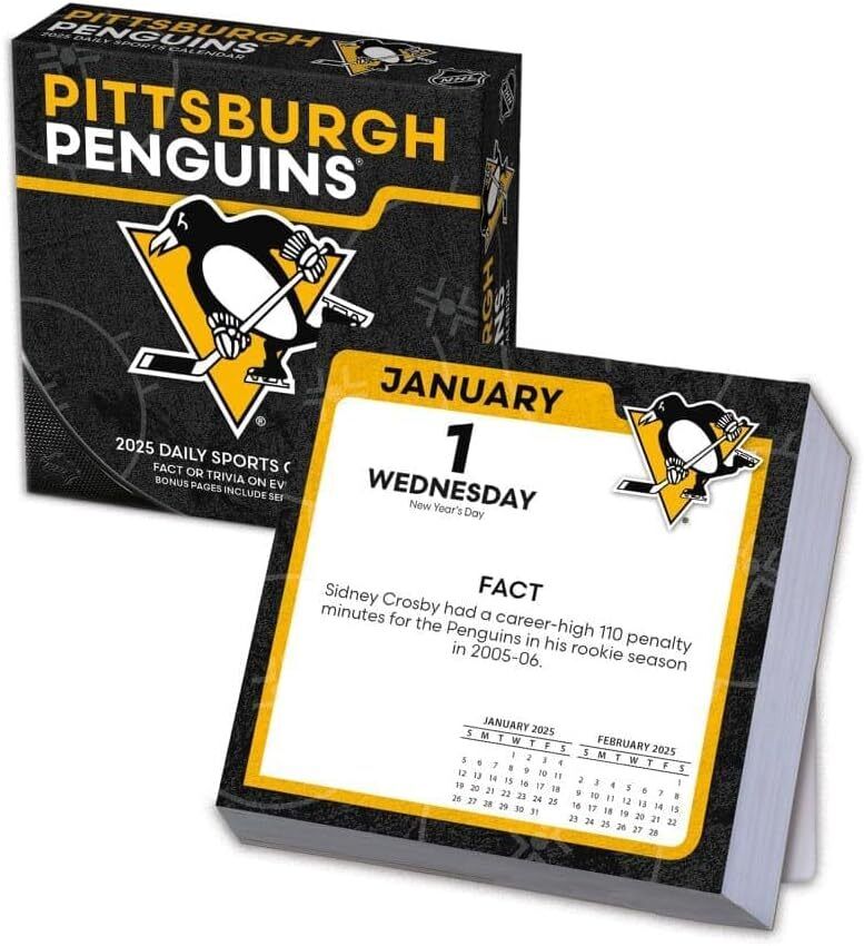 Turner Pittsburgh Penguins 2025 Daily Box Calendar