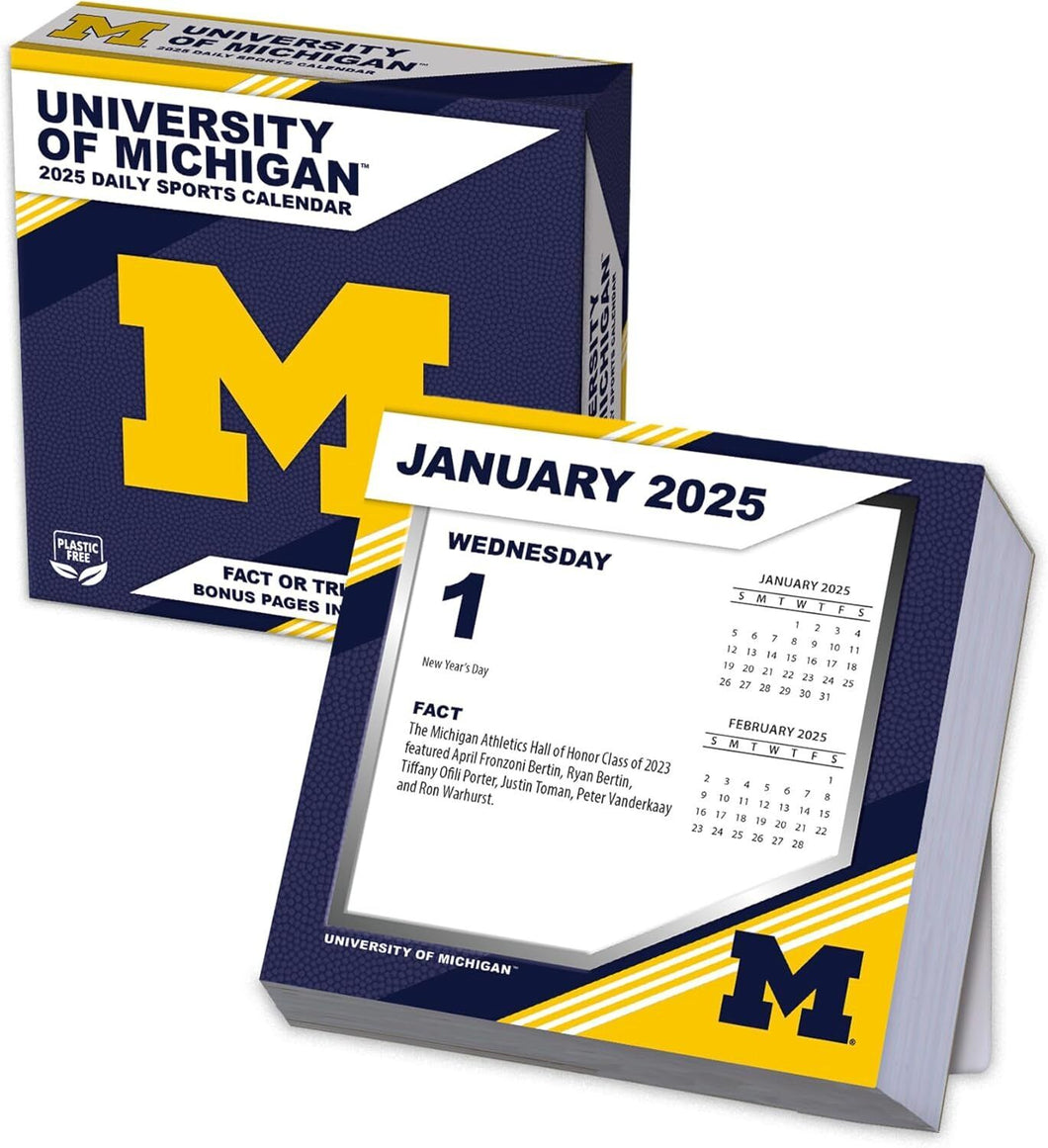 Turner Michigan Wolverines 2025 Daily Box Calendar