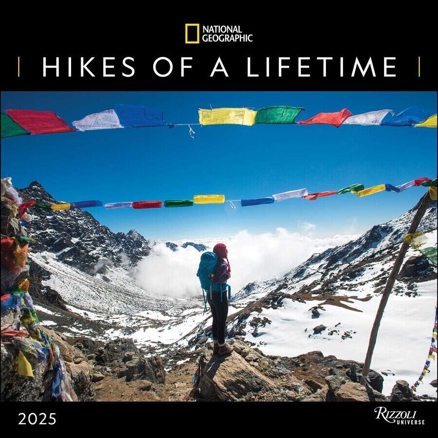 Universe National Geographic: Hikes of a Lifetime 12x12 2025 Wall Calendar