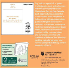 Load image into Gallery viewer, Andrews McMeel Lonely Planet: Italian Phrasebook 2025 Day-to-Day Calendar
