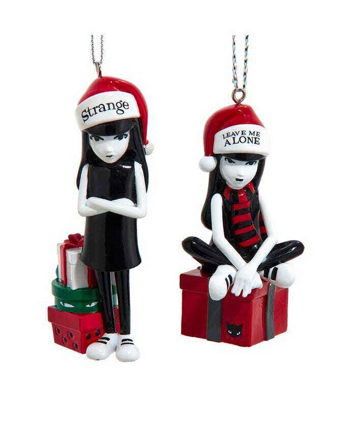Set of 2 Emily The Strange™ Blow Mold Ornaments EY1241