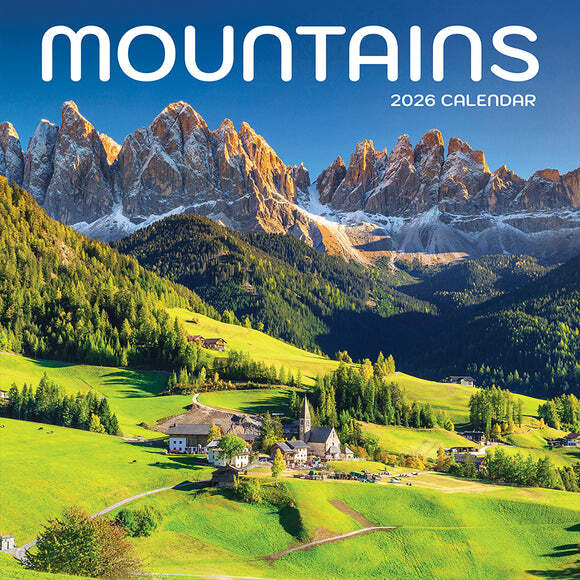 TF Publishing Mountains 2026 Wall Calendar
