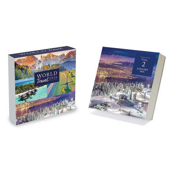 TF Publishing World Travel 2026 Daily Desktop Calendar