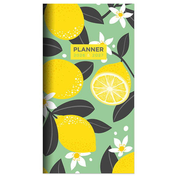 TF Publishing Lemon Blossom 2026-2027 Small Monthly Pocket Planner