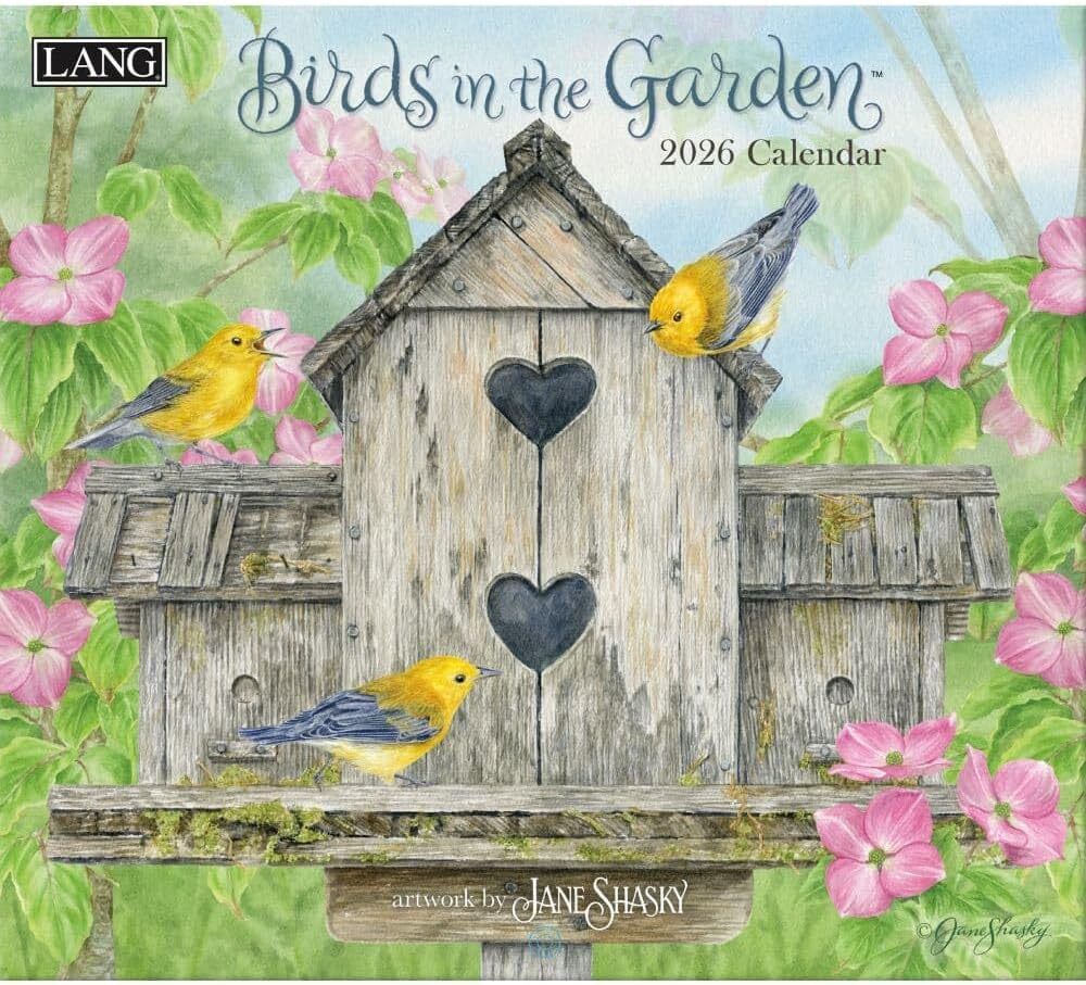 Lang Birds in the Garden 2026 Wall Calendar