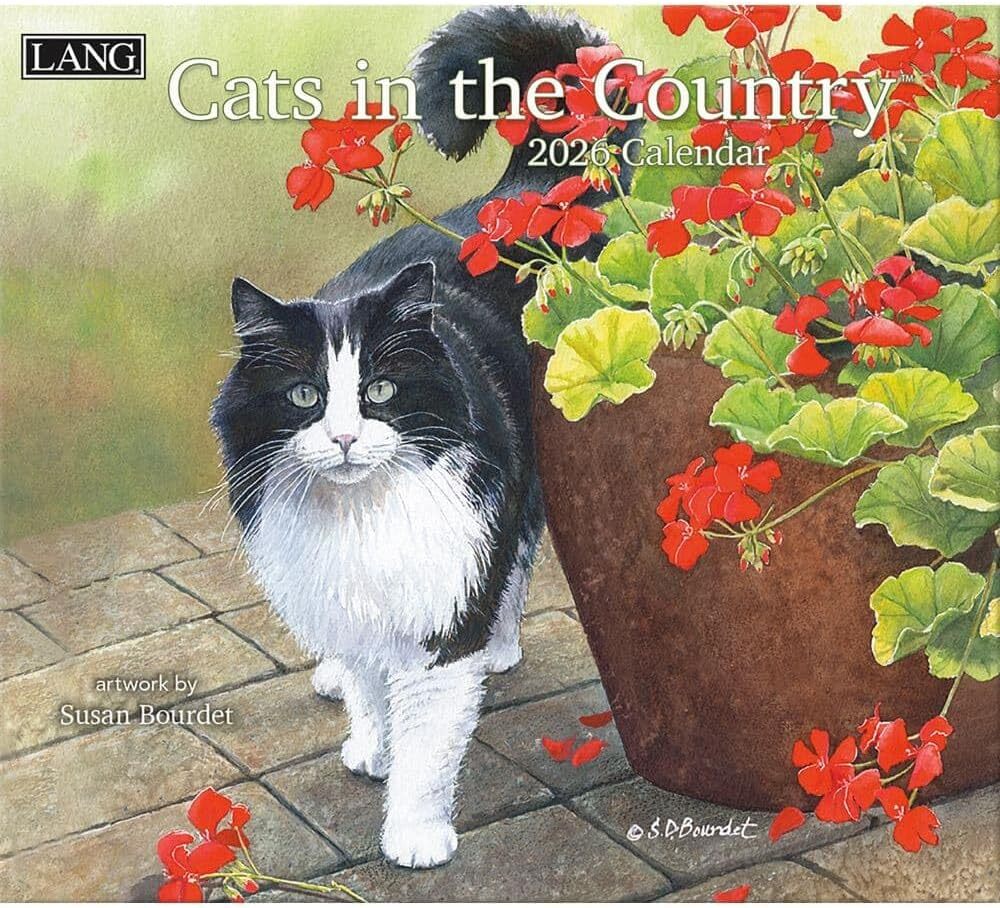 Lang Cats in the Country 2026 Wall Calendar
