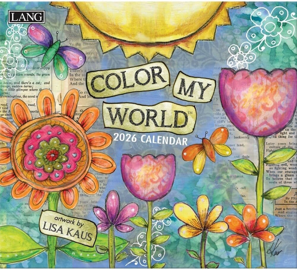 Lang Color My World 2026 Wall Calendar