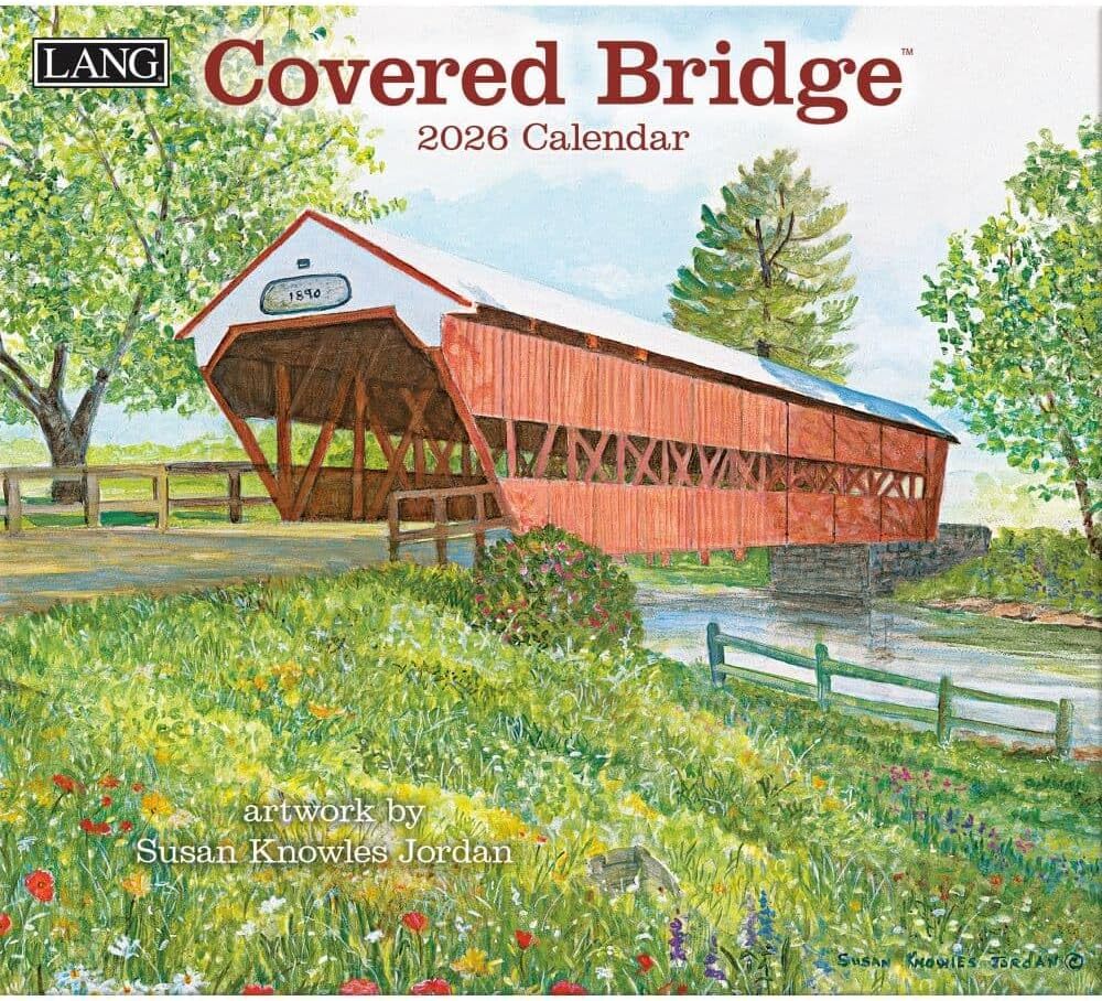 Lang Covered Bridge 2026 Wall Calendar