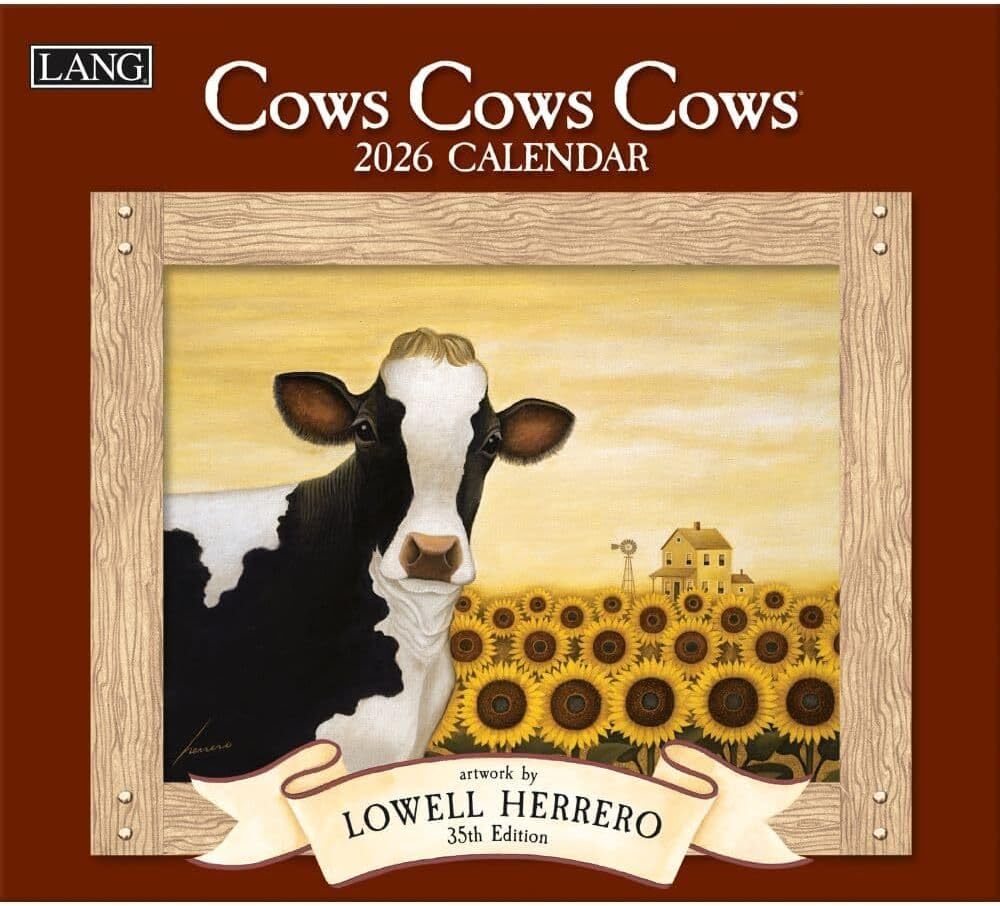 Lang Cows Cows Cows 2026 Wall Calendar