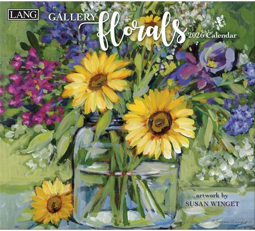 Lang Gallery Florals 2026 Wall Calendar