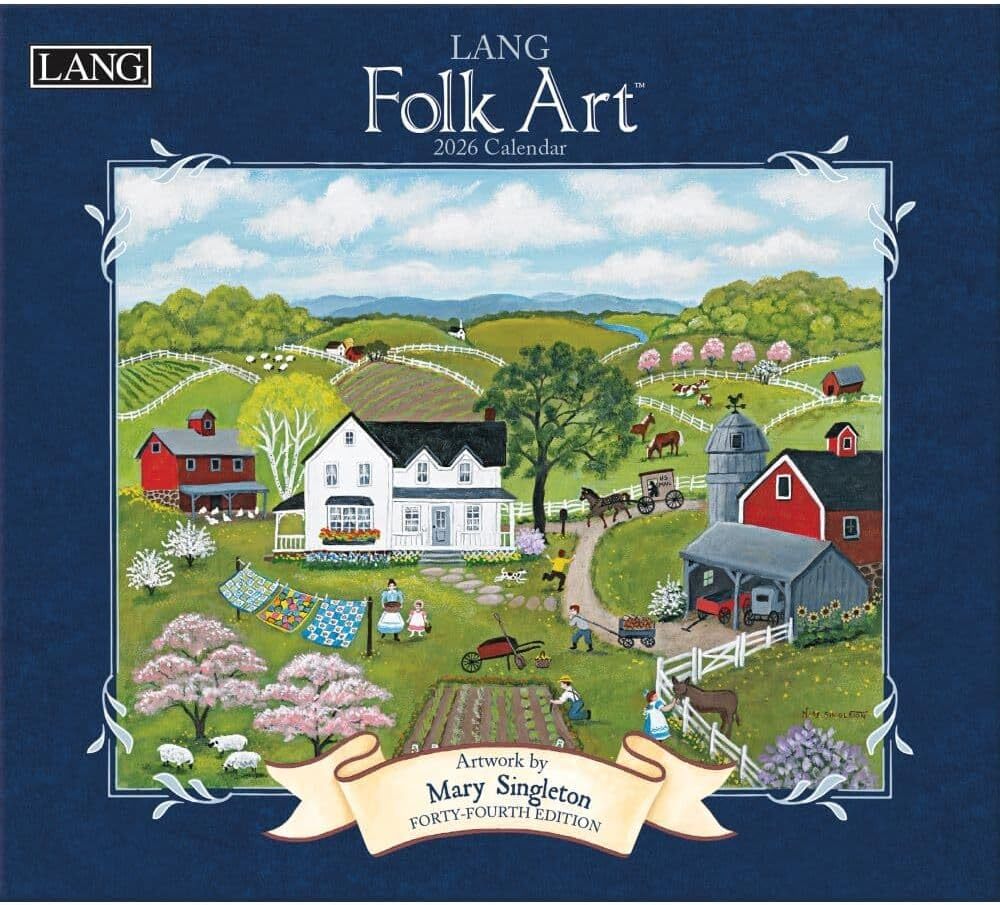 Lang Folk Art 2026 Wall Calendar