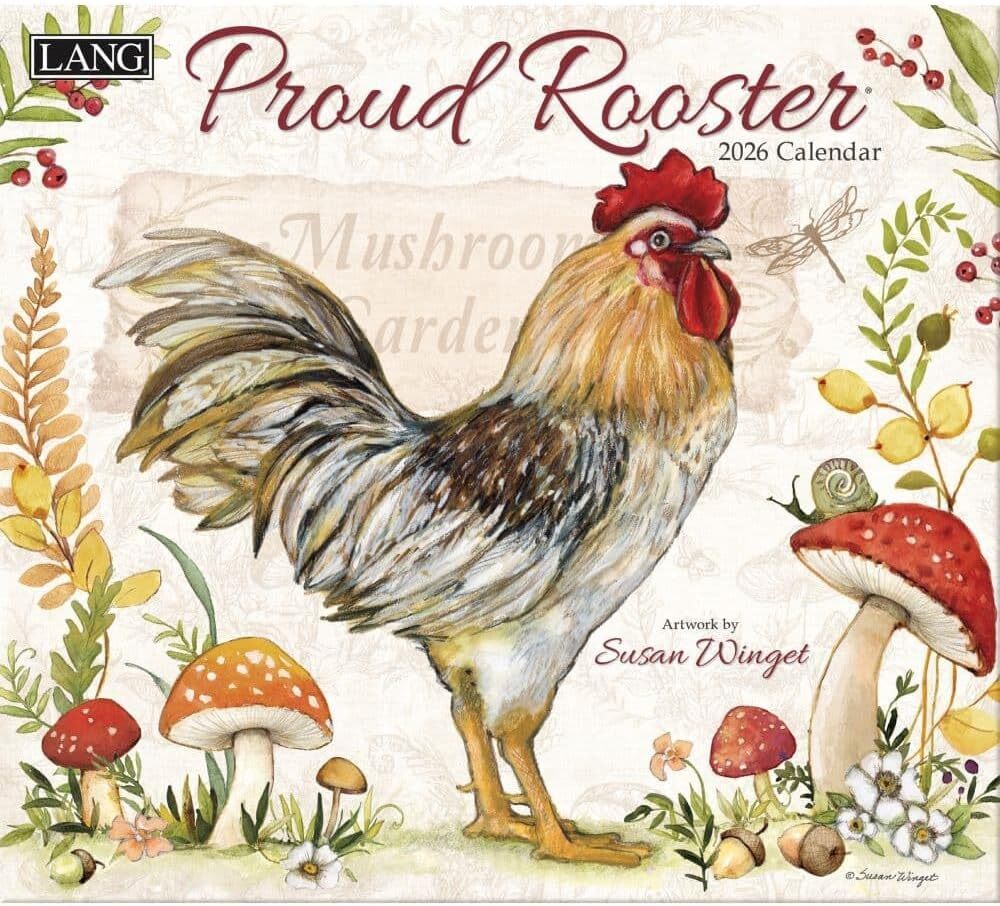 Lang Proud Rooster 2026 Wall Calendar