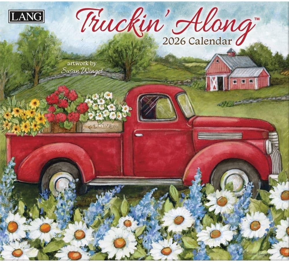 Lang Truckin Along 2026 Wall Calendar