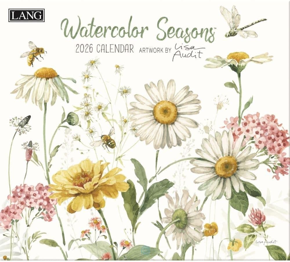 Lang Watercolor Seasons 2026 Wall Calendar