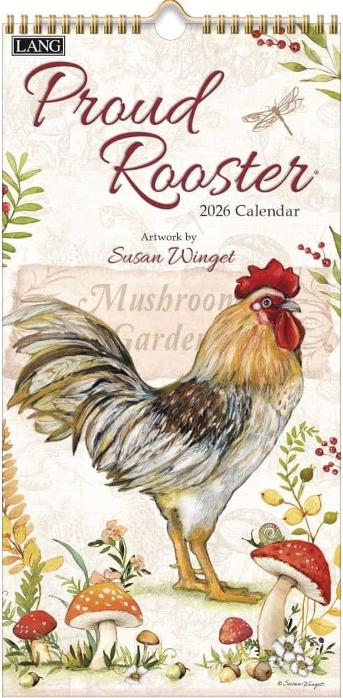 Lang Proud Rooster 2026 Vertical Wall Calendar