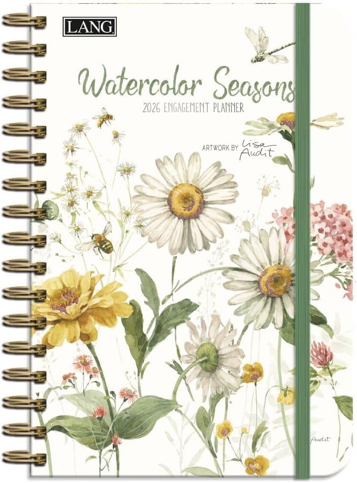 Lang Watercolor Seasons 2026 Spiral Engagement Planner
