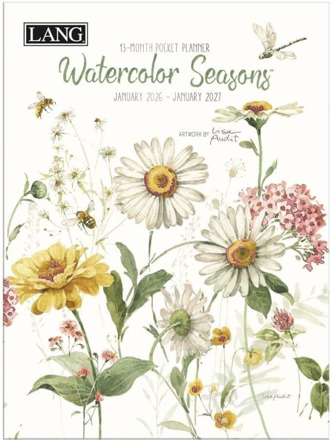 Lang Watercolor Seasons 2026 Monthly Pocket Planner