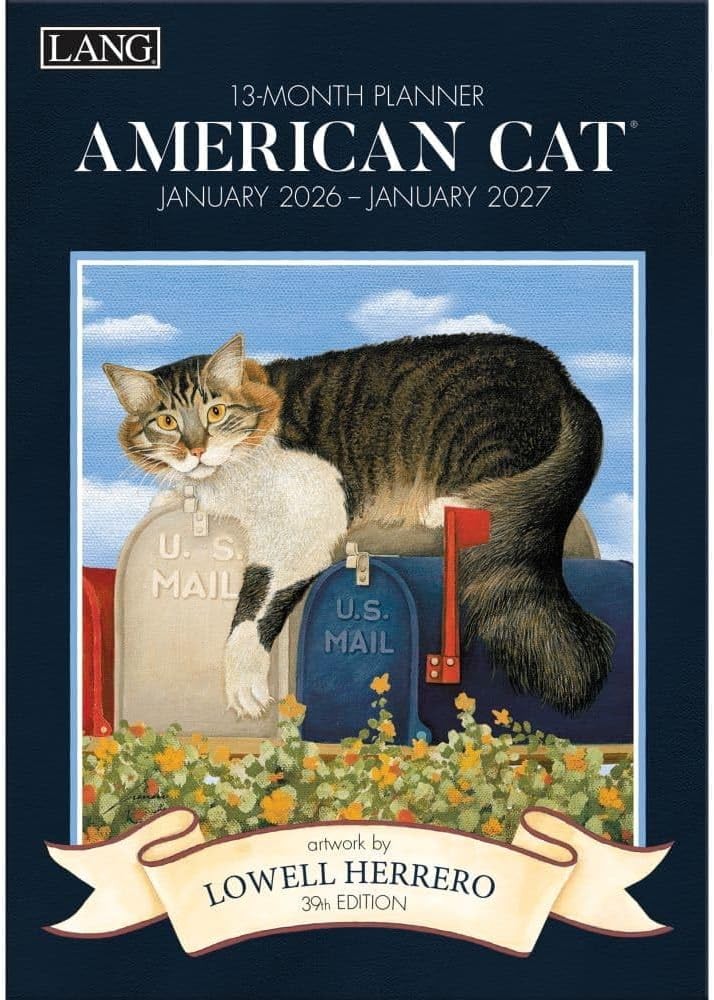 Lang American Cat 2026 Monthly Planner