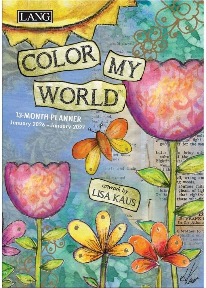 Lang Color My World 2026 Monthly Planner
