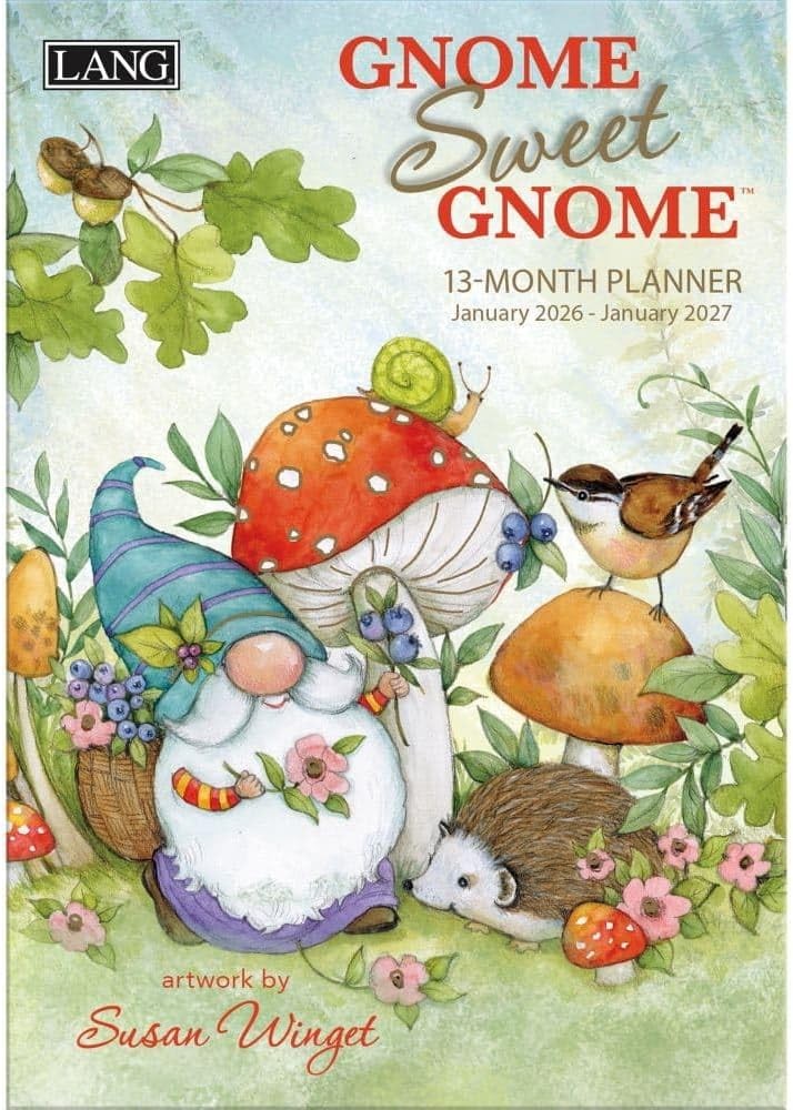 Lang Gnome Sweet Gnome 2026 Monthly Planner