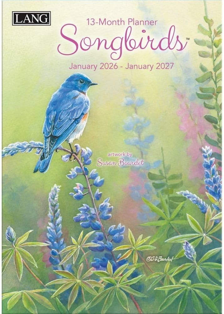Lang Songbirds 2026 Monthly Planner