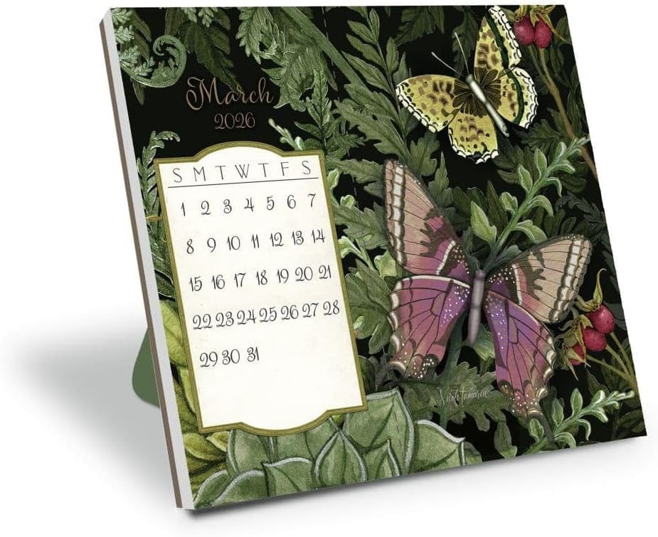 Lang Midnight Garden Postcard 2026 Desk Calendar