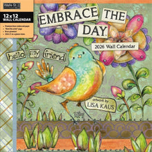 Load image into Gallery viewer, WSBL Embrace The Day 2026 12X12 Wall Calendar
