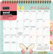 Load image into Gallery viewer, WSBL Butterflies 2026 Easel Desk Calendar
