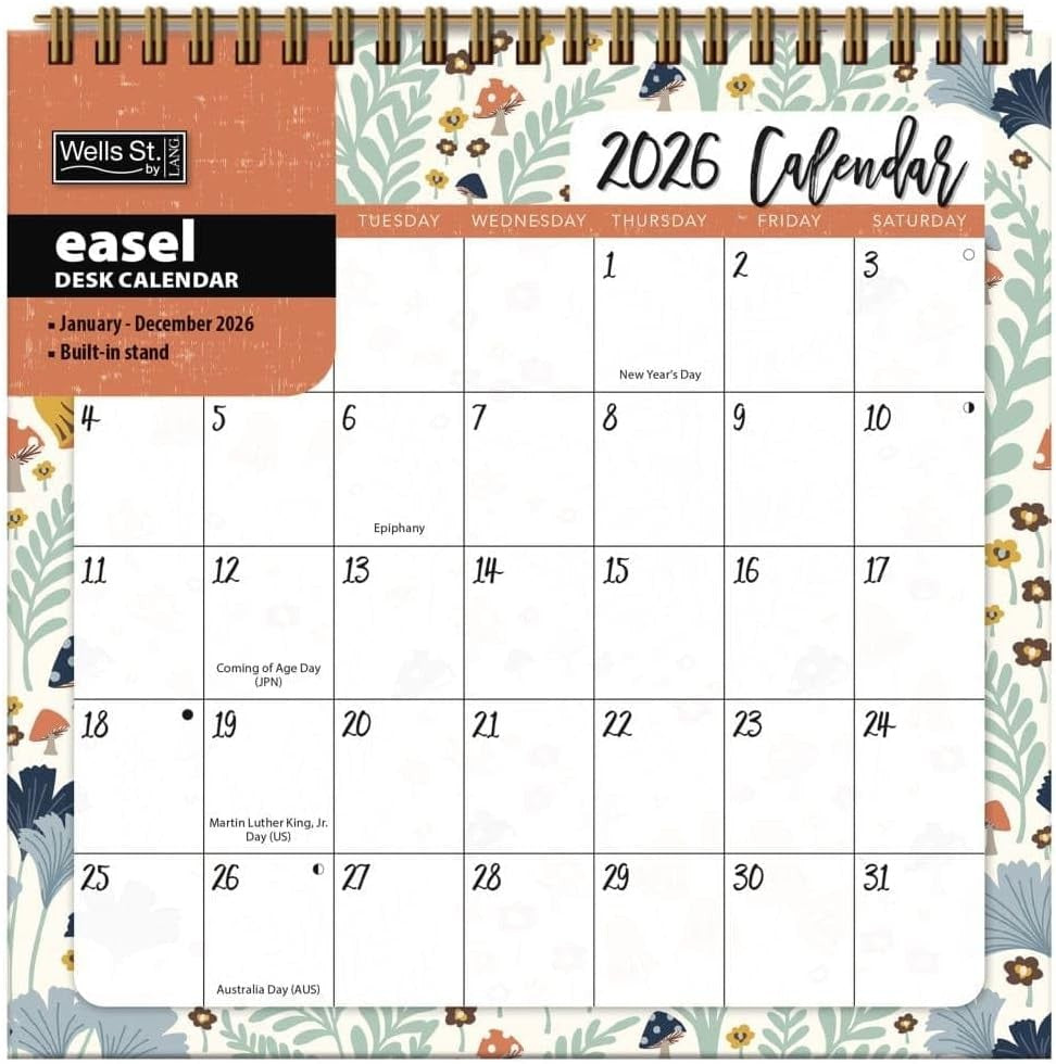 WSBL Flora & Fauna 2026 Easel Desk Calendar