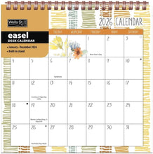 Load image into Gallery viewer, WSBL Watercolor Wonder 2026 Easel Desk Calendar
