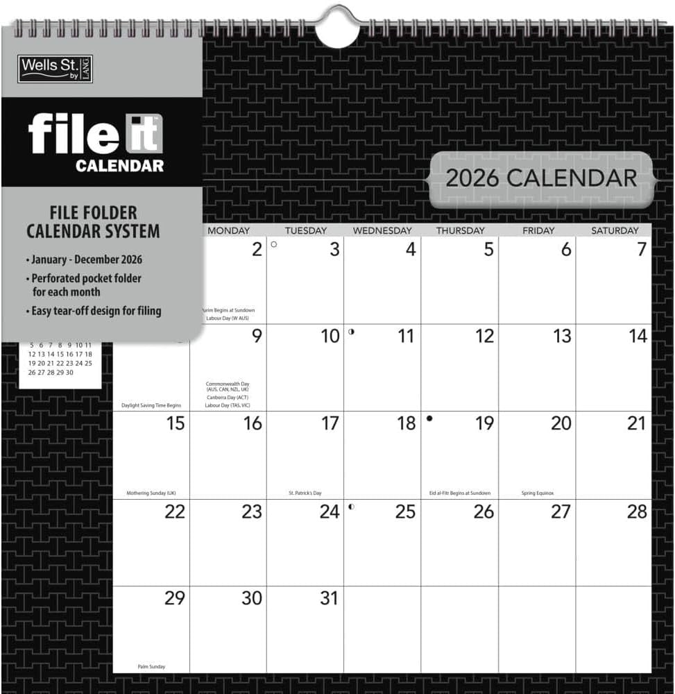 WSBL Office 2026 File-It Calendar