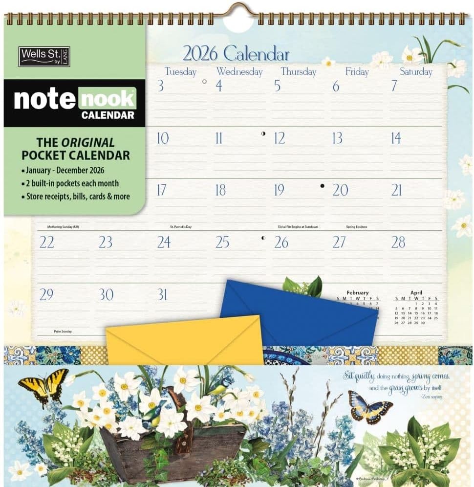 WSBL Botanical Gardens 2026 Note Nook™ Calendar