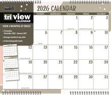 Load image into Gallery viewer, WSBL Focused 2026 Tri-View Calendar
