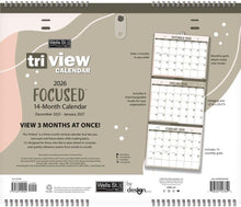 Load image into Gallery viewer, WSBL Focused 2026 Tri-View Calendar
