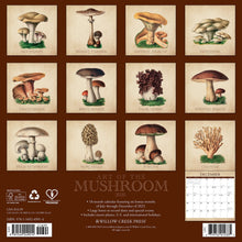Load image into Gallery viewer, Willow Creek Art of the Mushroom 2026 12&quot; x 12&quot; Wall Calendar
