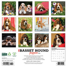 Load image into Gallery viewer, Willow Creek Basset Hound Puppies 2026 12&quot; x 12&quot; Wall Calendar
