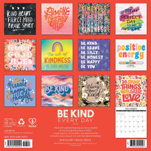 Load image into Gallery viewer, Willow Creek Be Kind Every Day 2026 12&quot; x 12&quot; Wall Calendar
