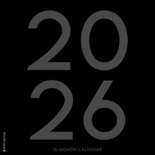 Load image into Gallery viewer, Willow Creek Black &amp; White Professional Large Gri 2026 12&quot; x 12&quot; Wall Calendar
