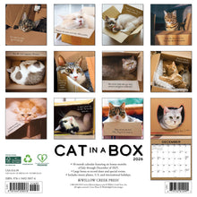 Load image into Gallery viewer, Willow Creek Cat in a Box 2026 12&quot; x 12&quot; Wall Calendar
