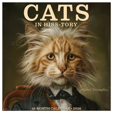 Load image into Gallery viewer, Willow Creek Cats in Hiss-tory 2026 12&quot; x 12&quot; Wall Calendar
