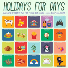 Load image into Gallery viewer, Willow Creek Holidays for Days 2026 12&quot; x 12&quot; Wall Calendar

