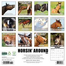Load image into Gallery viewer, Willow Creek Horsin’ Around 2026 12&quot; x 12&quot; Wall Calendar
