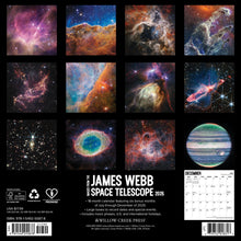 Load image into Gallery viewer, Willow Creek James Webb Space Telescope 2026 12&quot; x 12&quot; Wall Calendar
