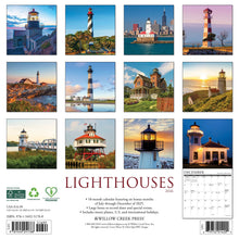 Load image into Gallery viewer, Willow Creek Lighthouses 2026 12&quot; x 12&quot; Wall Calendar
