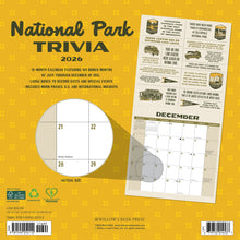 Load image into Gallery viewer, Willow Creek National Park Trivia 2026 12&quot; x 12&quot; Wall Calendar
